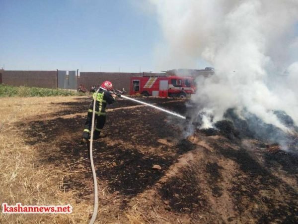 آتش سوزی خرمن در لتحرkashannews.net
